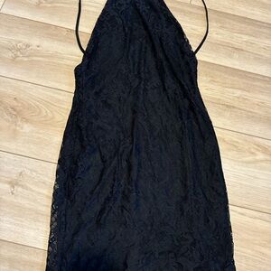 L'ATISTE Black Lace Detail Dress